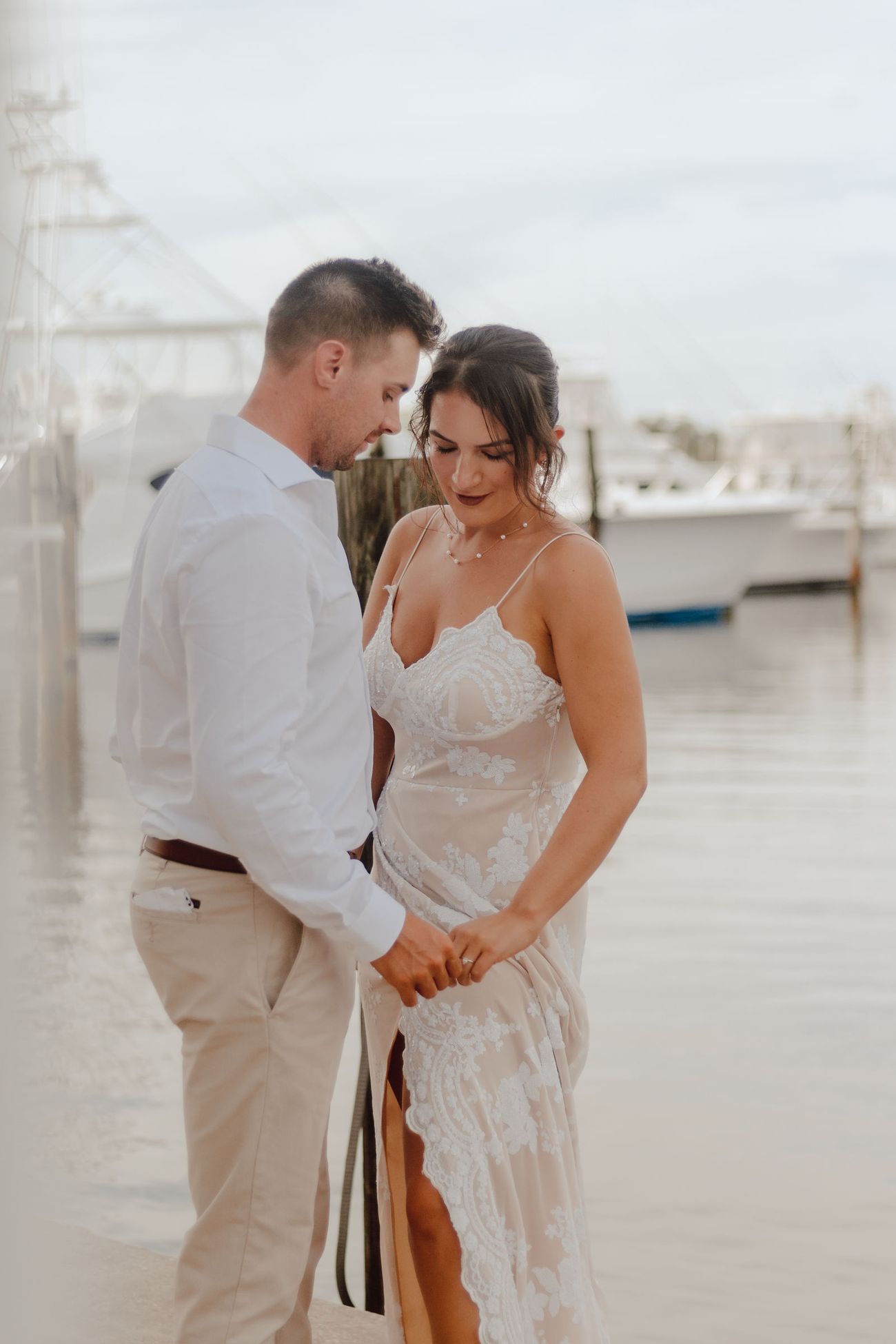 At the marina