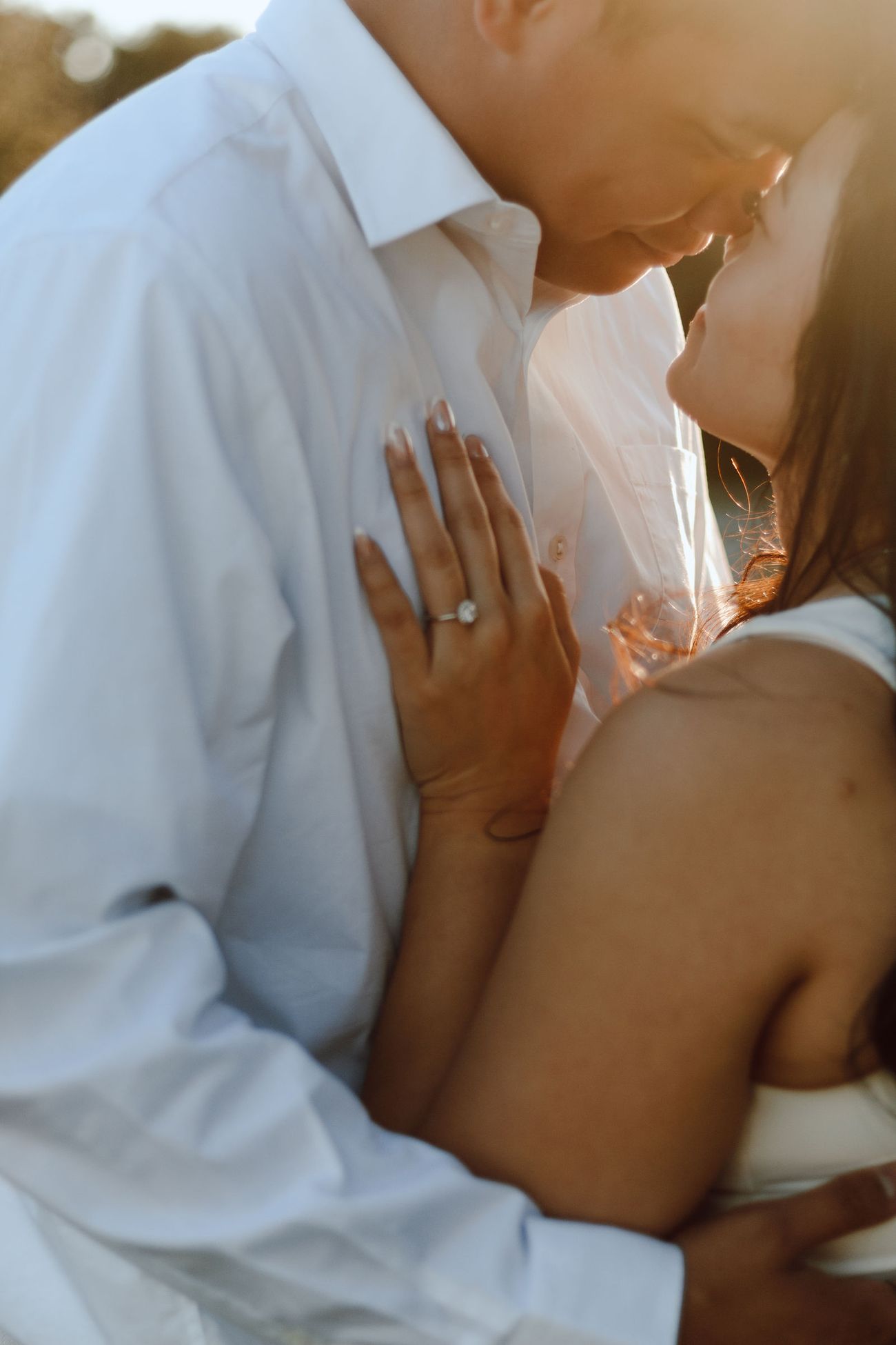 Kervin and Angel in the sun after she said yes